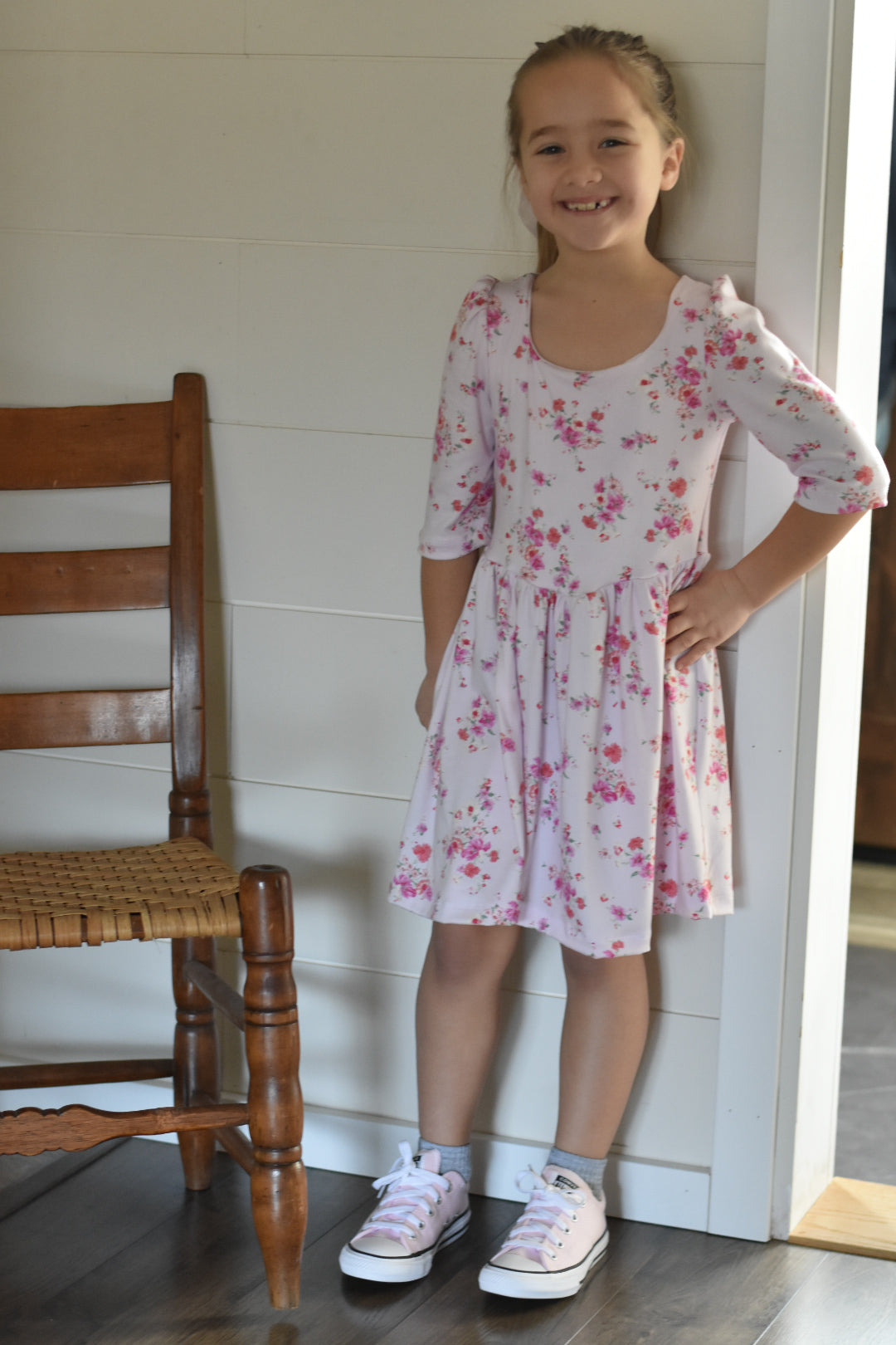 Pretty pink floral Aspen dress