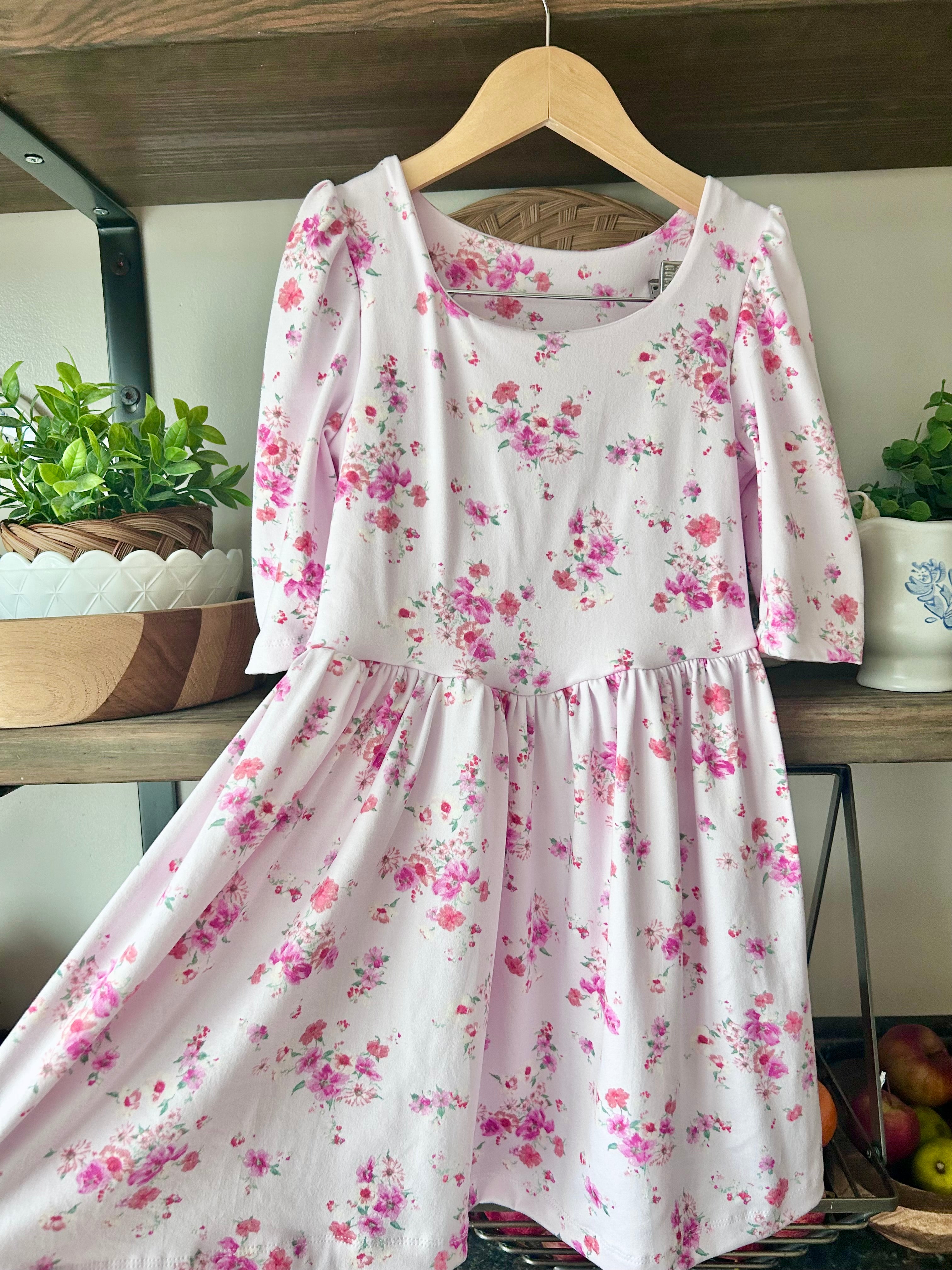 Pretty pink floral Aspen dress