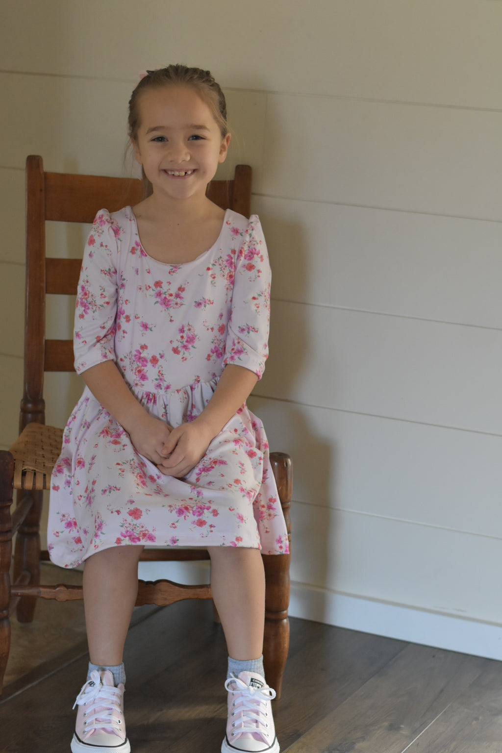 Pretty pink floral Aspen dress